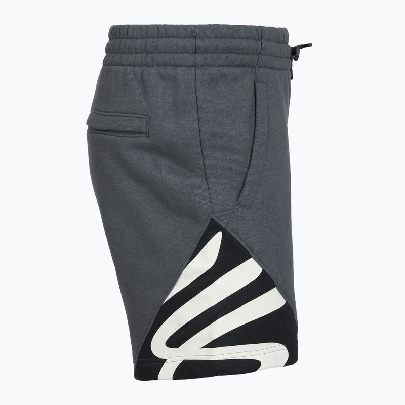 Férfi Under Armour Curry Splash Fleece rövidnadrág castlerock full heather/fekete/fekete/fehér agyag 3