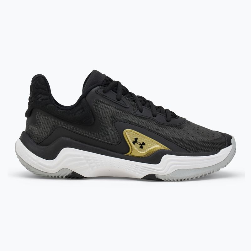 Under Armour Spawn 7 kosárlabda cipő fekete/metál arany/fekete 2