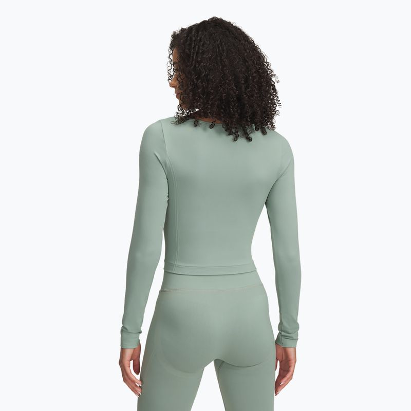 Női Under Armour Train Seamless szilikazöld/fehér edzés hosszú ujjú női tréningruha 2