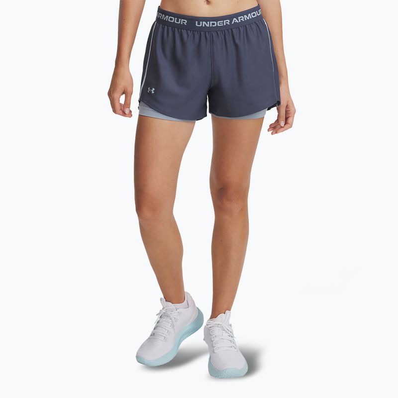 Under Armour Tech Play Up 2in1 downpour szürke / kikötőkék / kikötőkék női edzőnadrág
