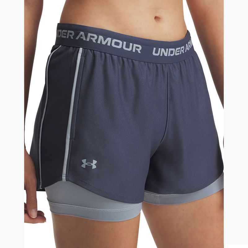 Under Armour Tech Play Up 2in1 downpour szürke / kikötőkék / kikötőkék női edzőnadrág 4