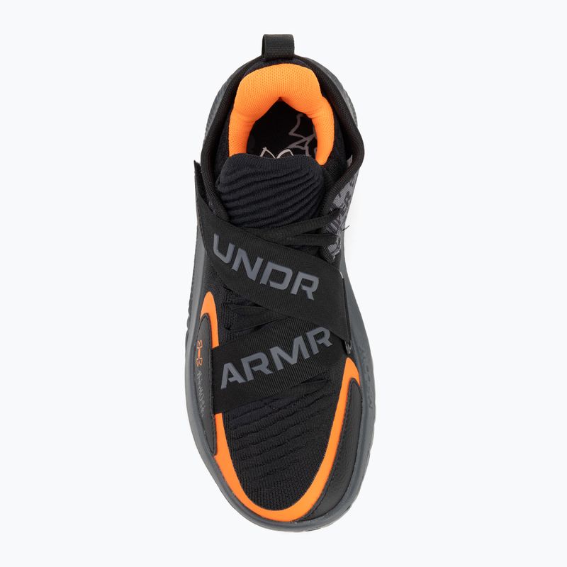 Under Armour Flow Futr X 4 UAA kosárlabda cipő fekete/castlerock/blaze orange 5