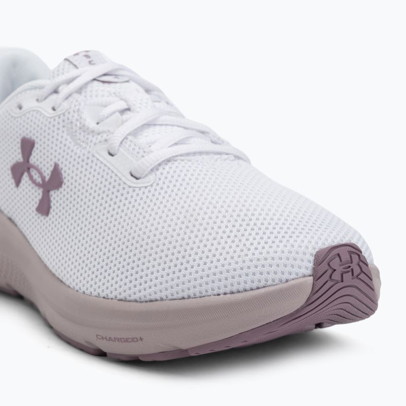 Under Armour Charged Pursuit 4 női futócipő fehér/fehér/lila prime 7