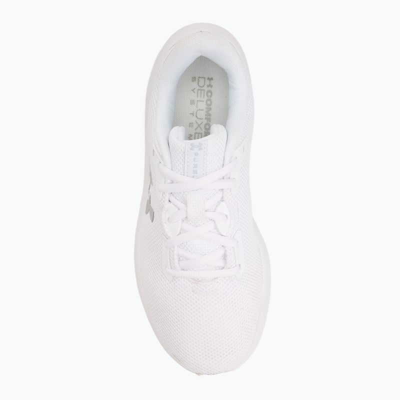 Női futócipő Under Armour Charged Pursuit 4 fehér/fehér/fémes ezüst 5