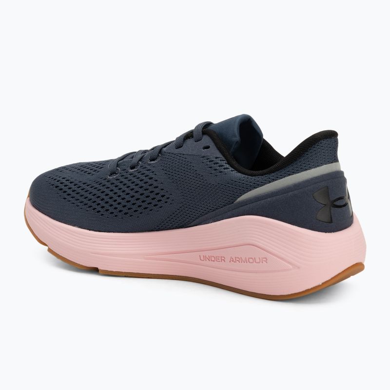 Under Armour Sonic 7 női futócipő downpour szürke/prime rózsaszín/fekete 3