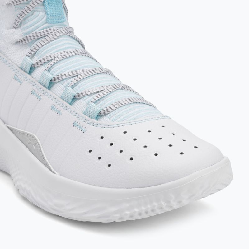 Under Armour CURRY 4 FLOTRO kosárlabda cipő fehér/stream/metál ezüst 7