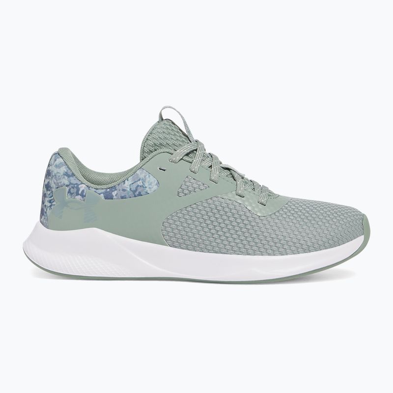 Under Armour Charged Aurora 2+ szilika zöld/fehér/metál szilika női edzőcipő 8