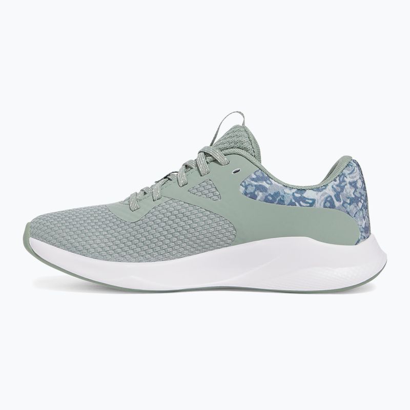 Under Armour Charged Aurora 2+ szilika zöld/fehér/metál szilika női edzőcipő 9