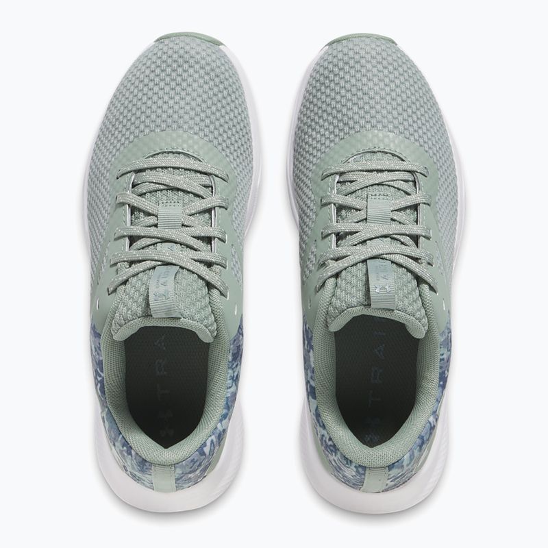 Under Armour Charged Aurora 2+ szilika zöld/fehér/metál szilika női edzőcipő 11