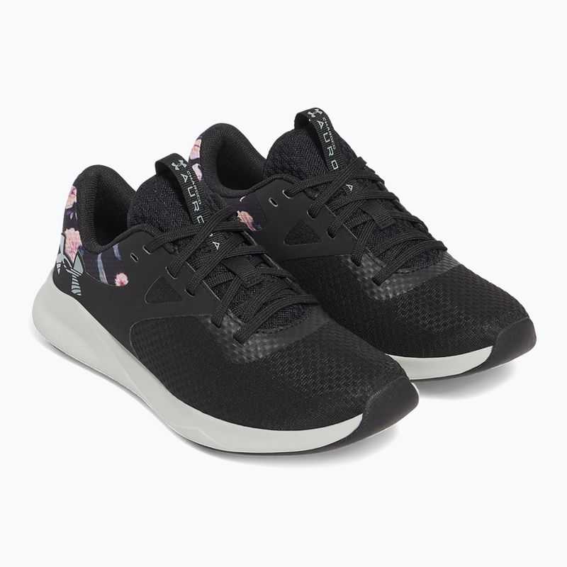 Under Armour Charged Aurora 2+ női edzőcipő fekete/hidro zöld/metál meleg ezüst 10
