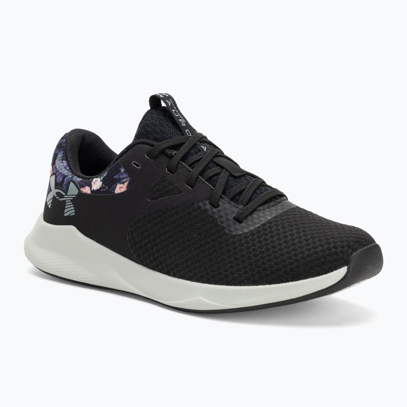 Under Armour Charged Aurora 2+ női edzőcipő fekete/hidro zöld/metál meleg ezüst