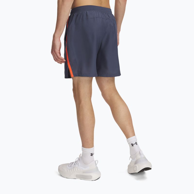 Under Armour Launch 7" férfi futónadrág Downpour szürke / tűz / fényvisszaverő 3