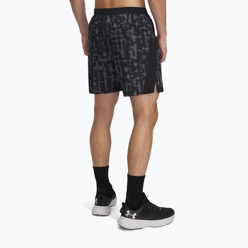 Férfi Under Armour Launch 7" Print castlerock / antracit / fényvisszaverő futónadrág 3
