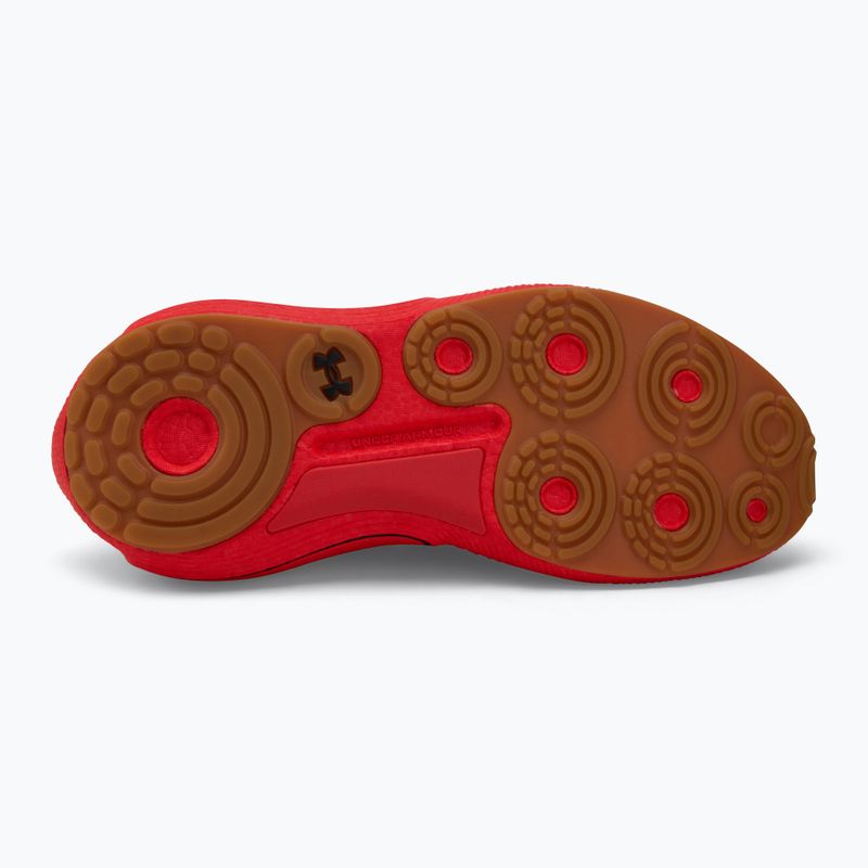 Férfi Under Armour Phantom 4 fekete/láva piros/metál ezüst cipő 4