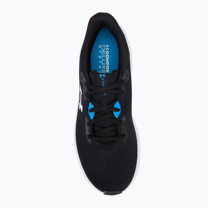 Under Armour Charged Pursuit 4 fekete/elektromos kék/fehér férfi futócipő 5