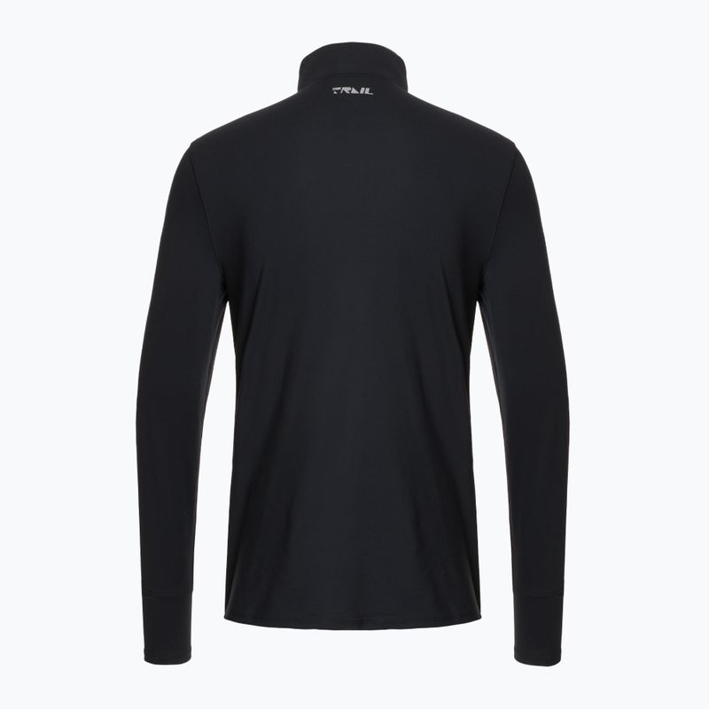 Férfi Under Armour Trail Run Quarter Zip fekete/fényvisszaverő futó melegítőfelső 2