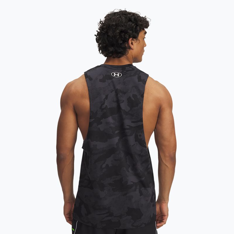Férfi Under Armour Project Rock Camo Tank antracit/fekete/szürkészöld póló 2