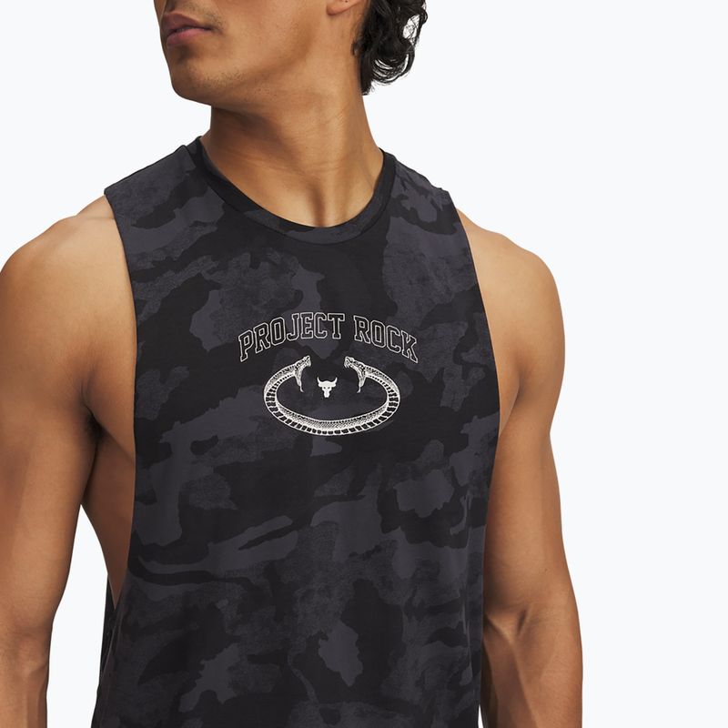 Férfi Under Armour Project Rock Camo Tank antracit/fekete/szürkészöld póló 3