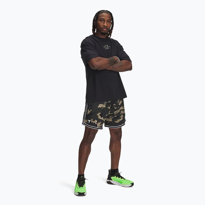 Under Armour Project Rock Mesh férfi rövidnadrág barokk zöld / fehér 2