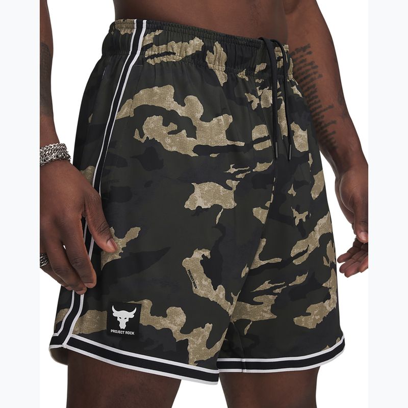 Under Armour Project Rock Mesh férfi rövidnadrág barokk zöld / fehér 4