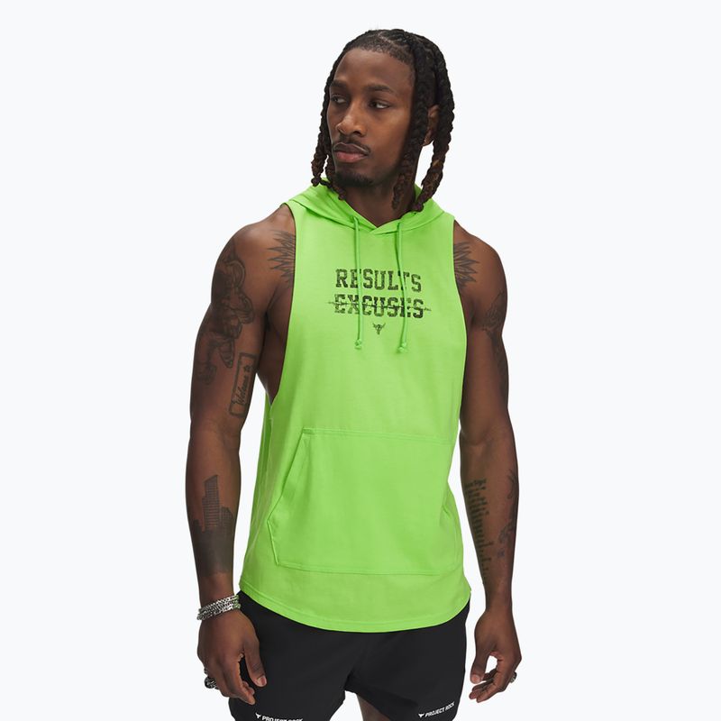 Under Armour Project Rock Wire SL férfi pulóver cyber zöld / fekete