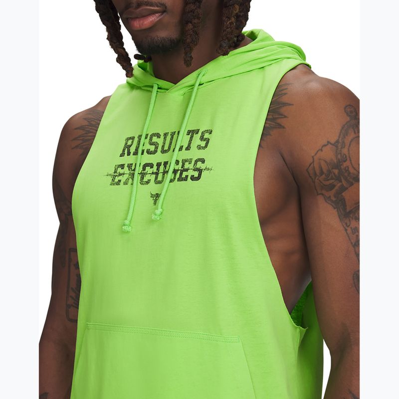 Under Armour Project Rock Wire SL férfi pulóver cyber zöld / fekete 3