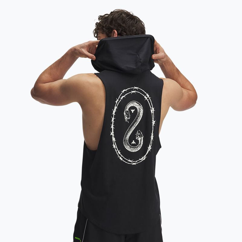 Under Armour Project Rock Snake SL férfi pulóver fekete / fehér agyag / fehér 2