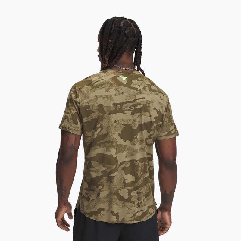 Férfi edző póló Under Armour Project Rock Iso Chill SS bayou/timberwolf taupe/baroque green 2
