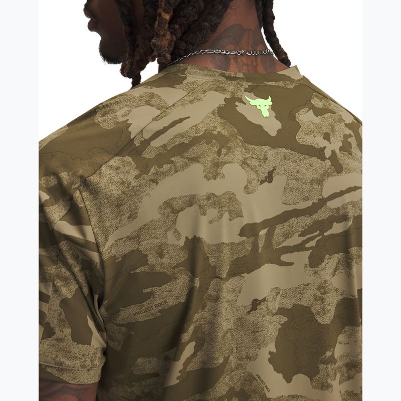 Férfi edző póló Under Armour Project Rock Iso Chill SS bayou/timberwolf taupe/baroque green 3