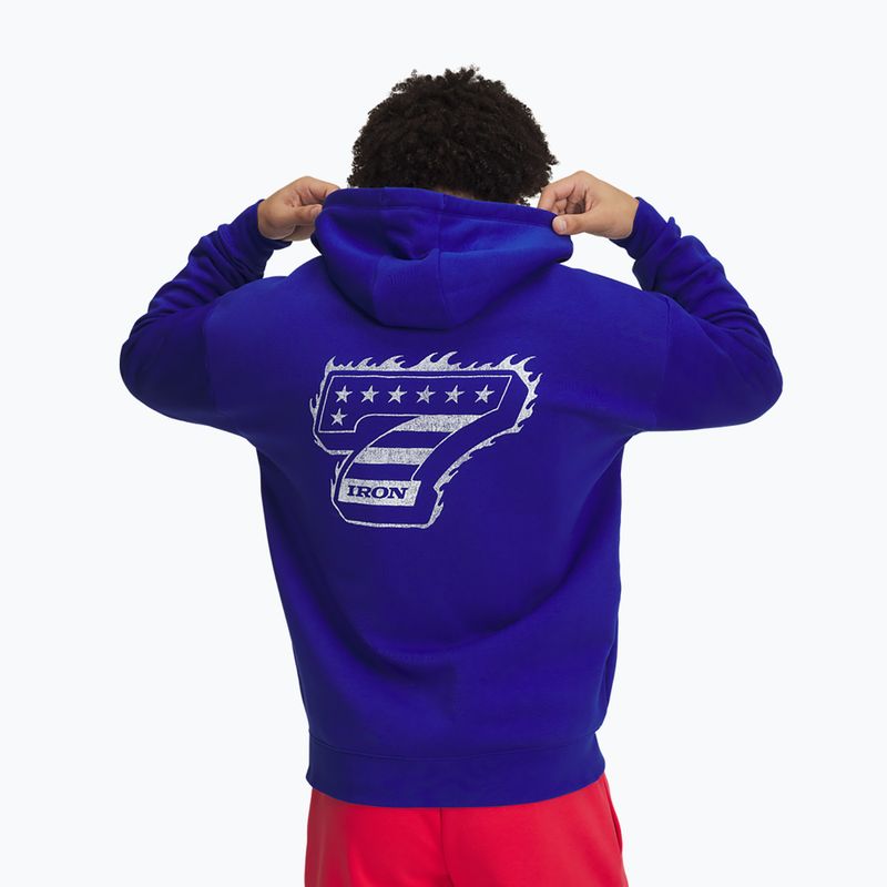 Férfi pulóver Under Armour Project Rock Icon Fleece FZ royal/black/black 3
