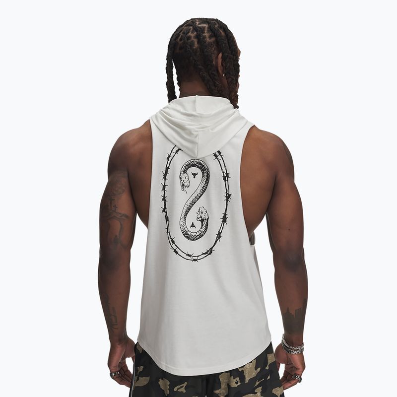 Under Armour Project Rock Snake SL férfi pulóver fehér agyag / fekete / fehér 2