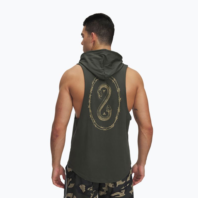 Under Armour Project Rock Snake SL férfi pulóver barokk zöld / bayou / fehér 2