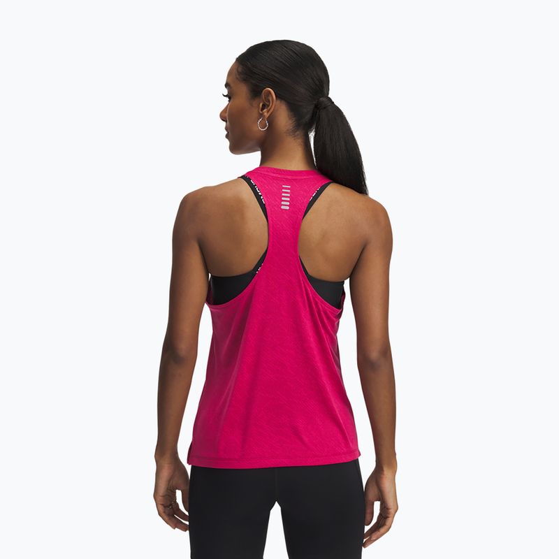 Under Armour Launch Camo Singlet árnyékolt fukszia/fényvisszaverő női futó felső 2