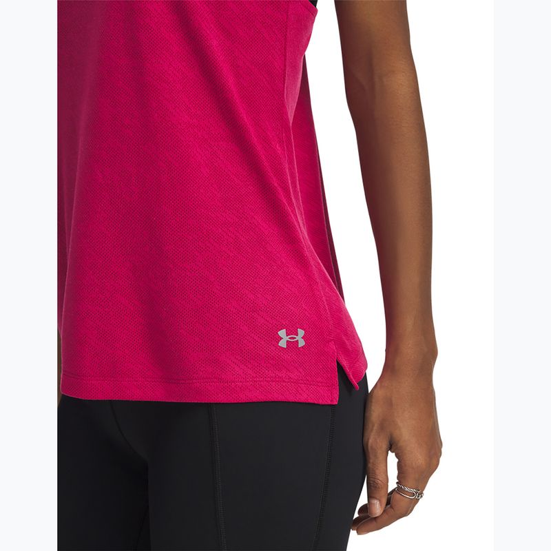 Under Armour Launch Camo Singlet árnyékolt fukszia/fényvisszaverő női futó felső 3