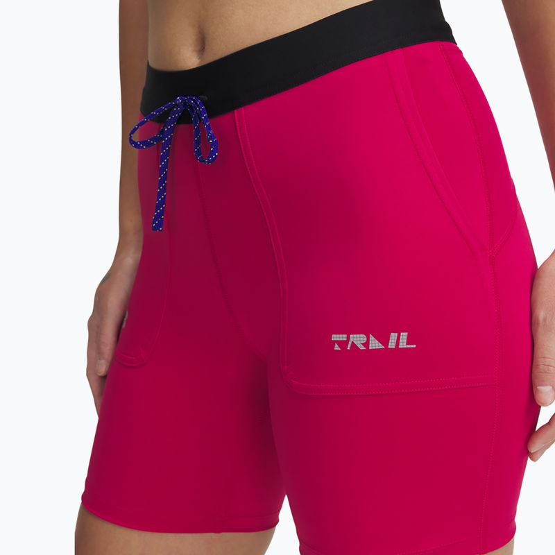 Női rövidnadrág Under Armour Trail Run Fitted shaded fuchsia/black 8
