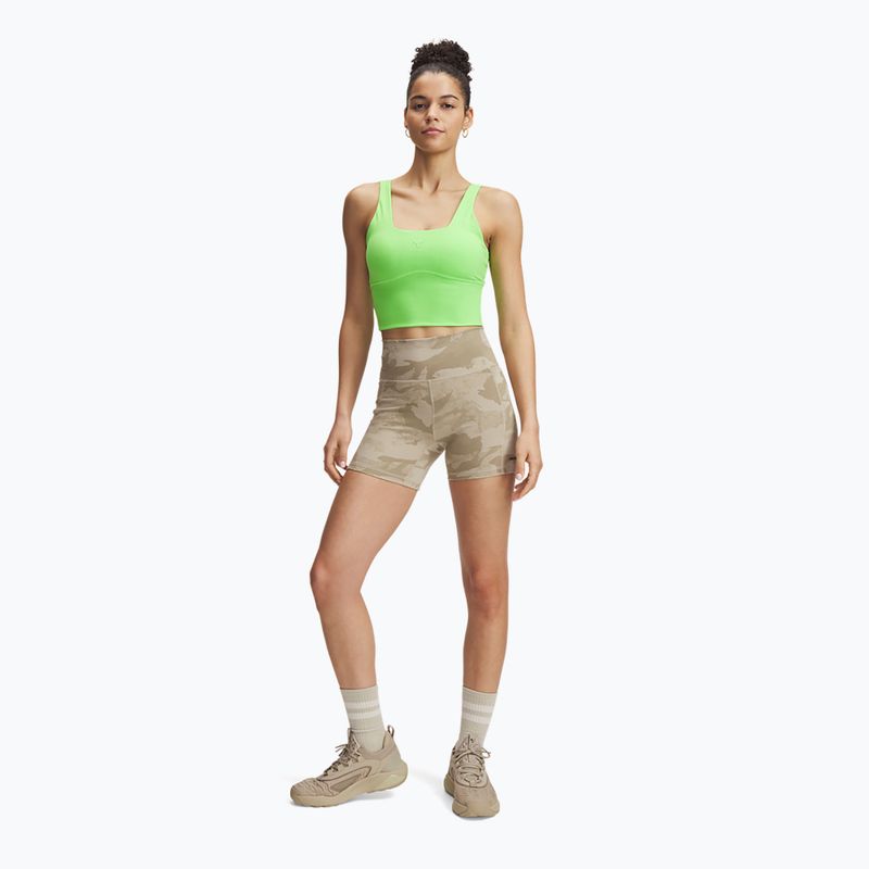 Under Armour Project Rock Fitted Bra edzőmelltartó cyber zöld / cyber zöld 2