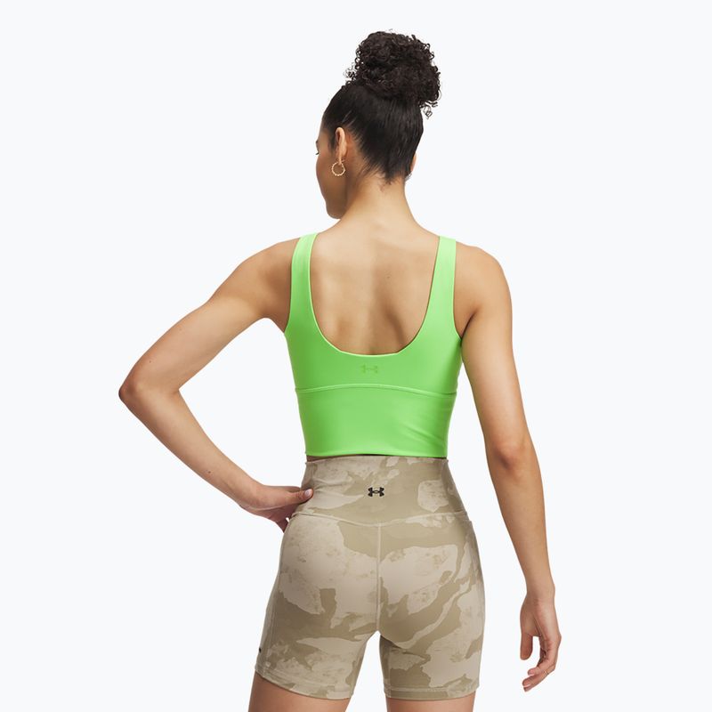 Under Armour Project Rock Fitted Bra edzőmelltartó cyber zöld / cyber zöld 3