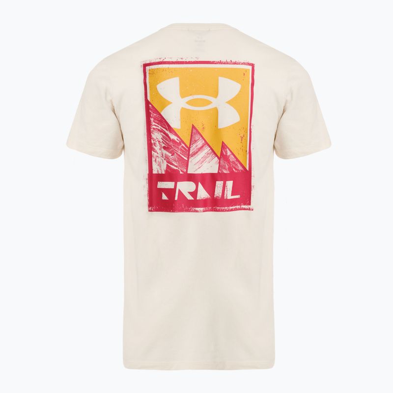 Férfi Under Armour Trail Run Graphic Tee kő/reflektív futópóló 2