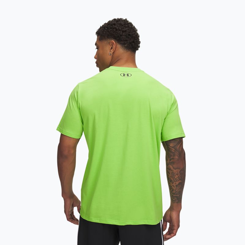 Under Armour Project Rock Payoff Graphic férfi edző póló cyber zöld/fekete 2