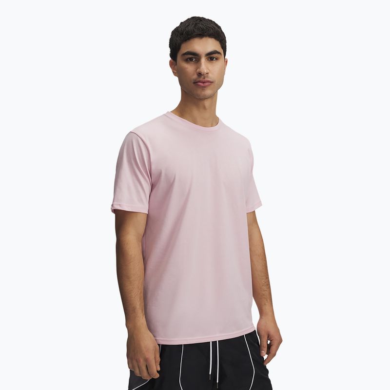 Férfi Under Armour Sportstyle bal mellkas prime rózsaszín/fehér póló