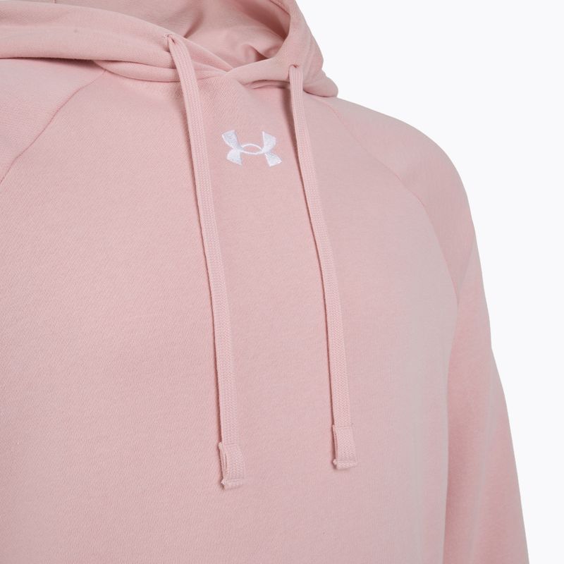 Férfi Under Armour Rival Fleece kapucnis pulóver prím rózsaszín/fehér 6