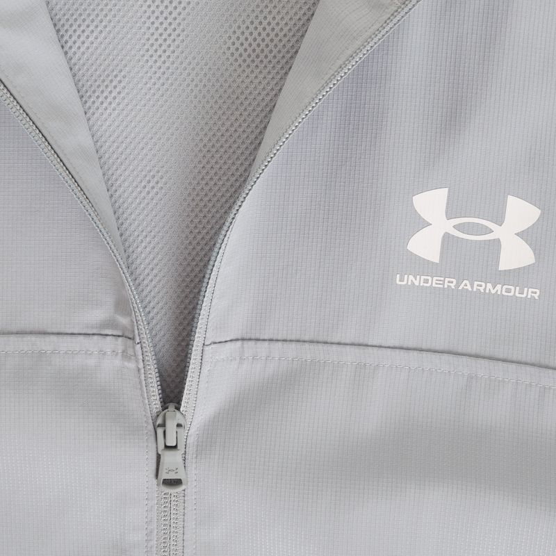 Férfi Under Armour Rival Woven Windbreaker dzseki mod szürke/mod szürke/fehér 4