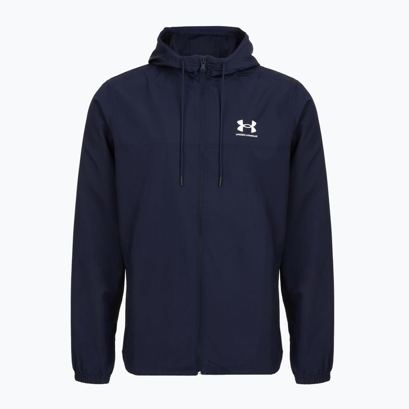 Férfi dzseki Under Armour Rival Woven Windbreaker midnight navy/midnight navy/white 3