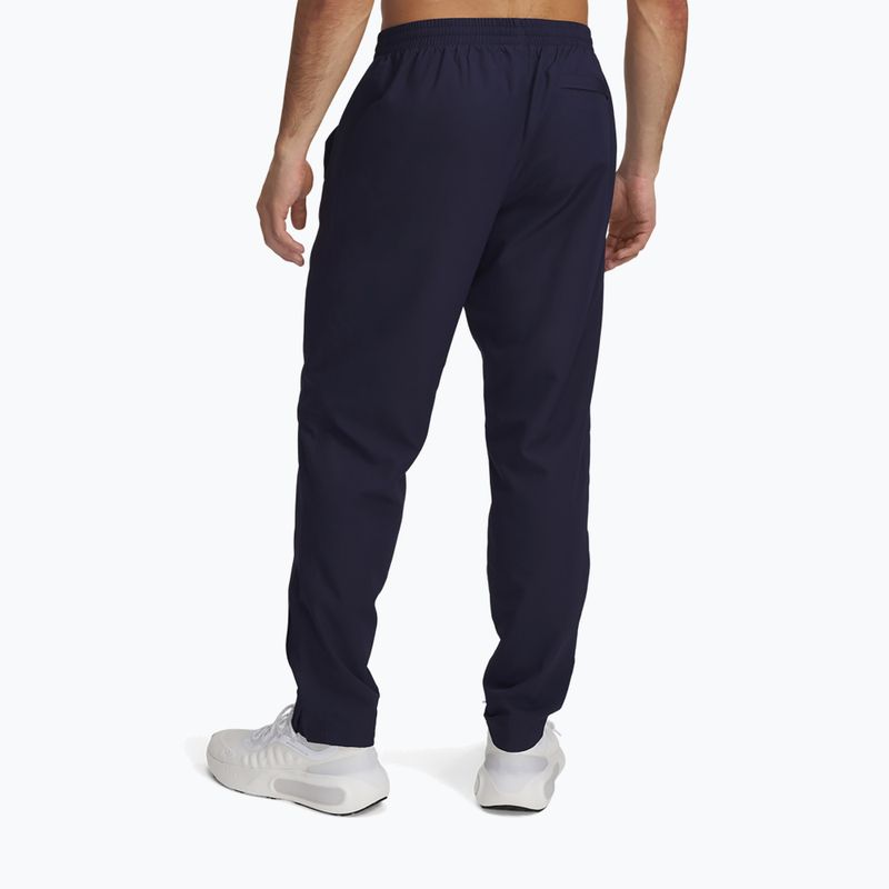 Férfi nadrág Under Armour Rival Woven Windbreaker Pant éjféli tengerészkék/éjféli tengerészkék/fehér 3