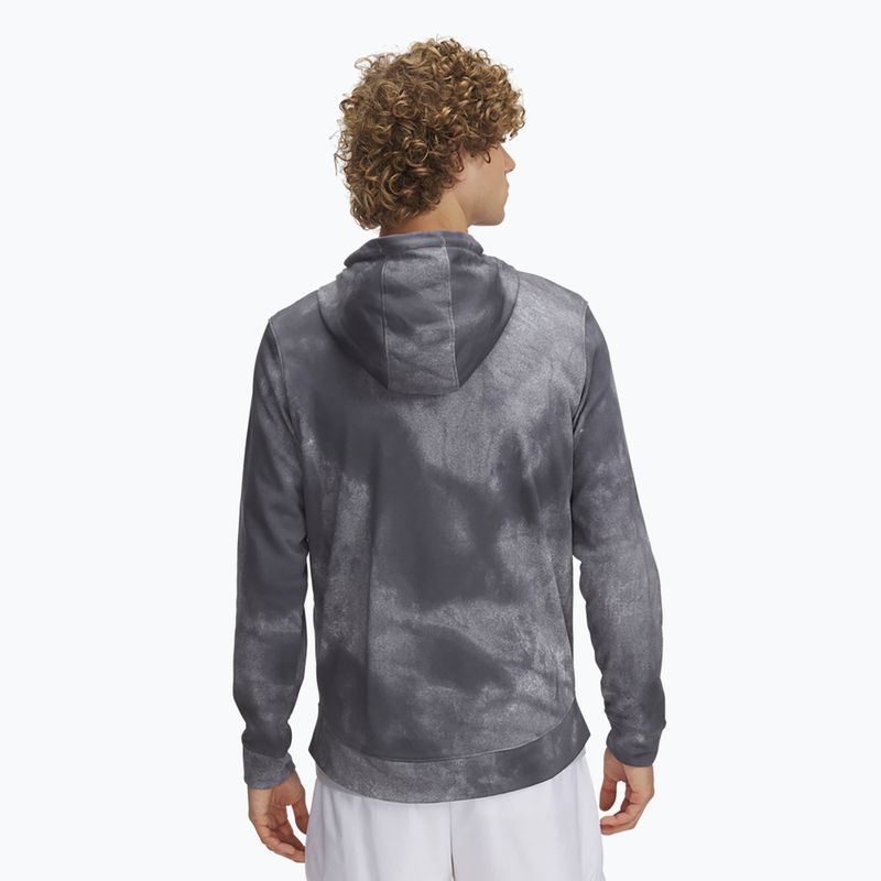 Férfi Under Armour Rival Terry Printed FZ castlerock/onyx fehér melegítőfelső 2