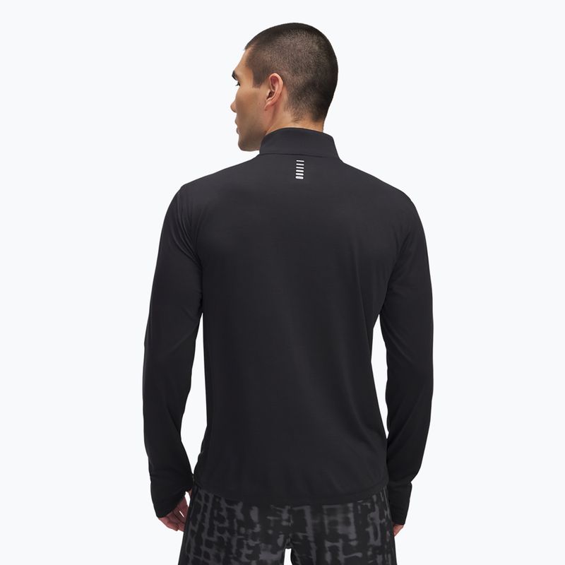 Férfi Under Armour Launch 1/4 Zip fekete/fekete fényvisszaverő futó melegítőfelső 2