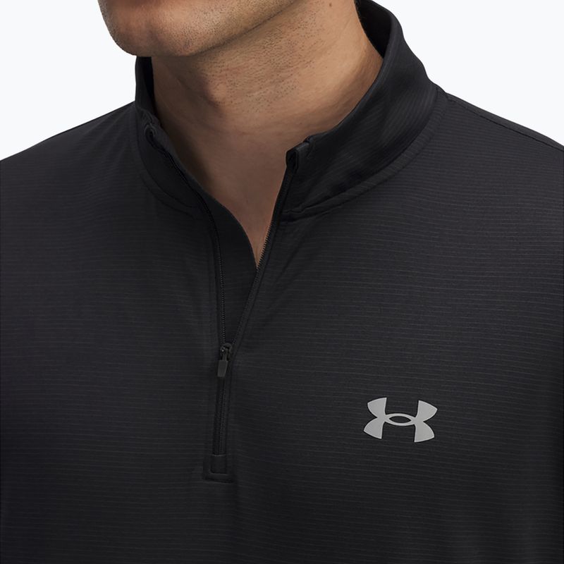 Férfi Under Armour Launch 1/4 Zip fekete/fekete fényvisszaverő futó melegítőfelső 3
