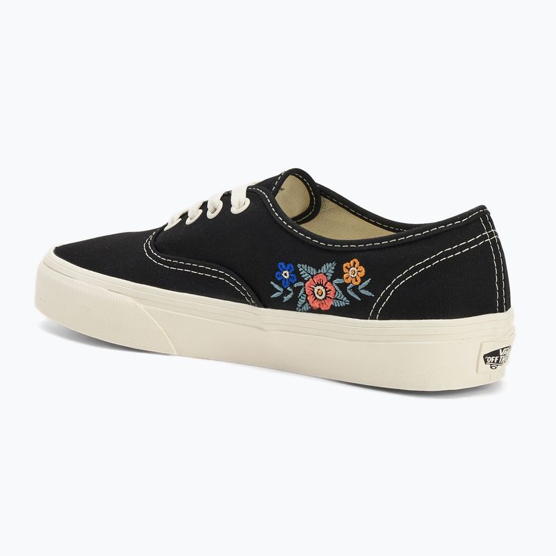 Vans Authentic fekete virágos cipő 3