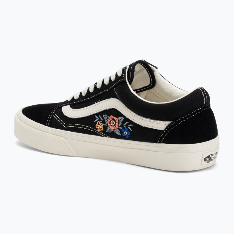 Vans Old Skool fekete virágos cipő 3