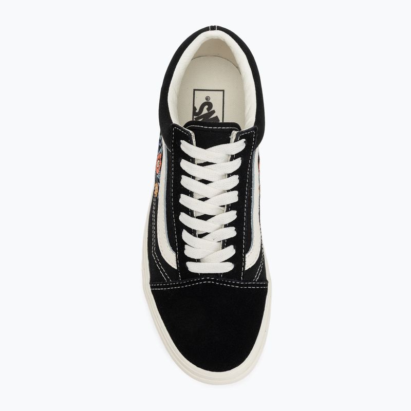 Vans Old Skool fekete virágos cipő 5